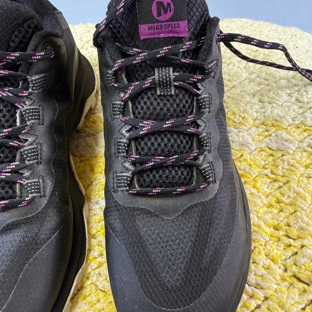 Merrell Moab Speed Womens Black Purple Hiking Shoes J135404 Size 7.5